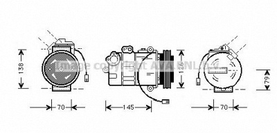 AVA QUALITY COOLING aik011 -  Компрессор, кондиционер